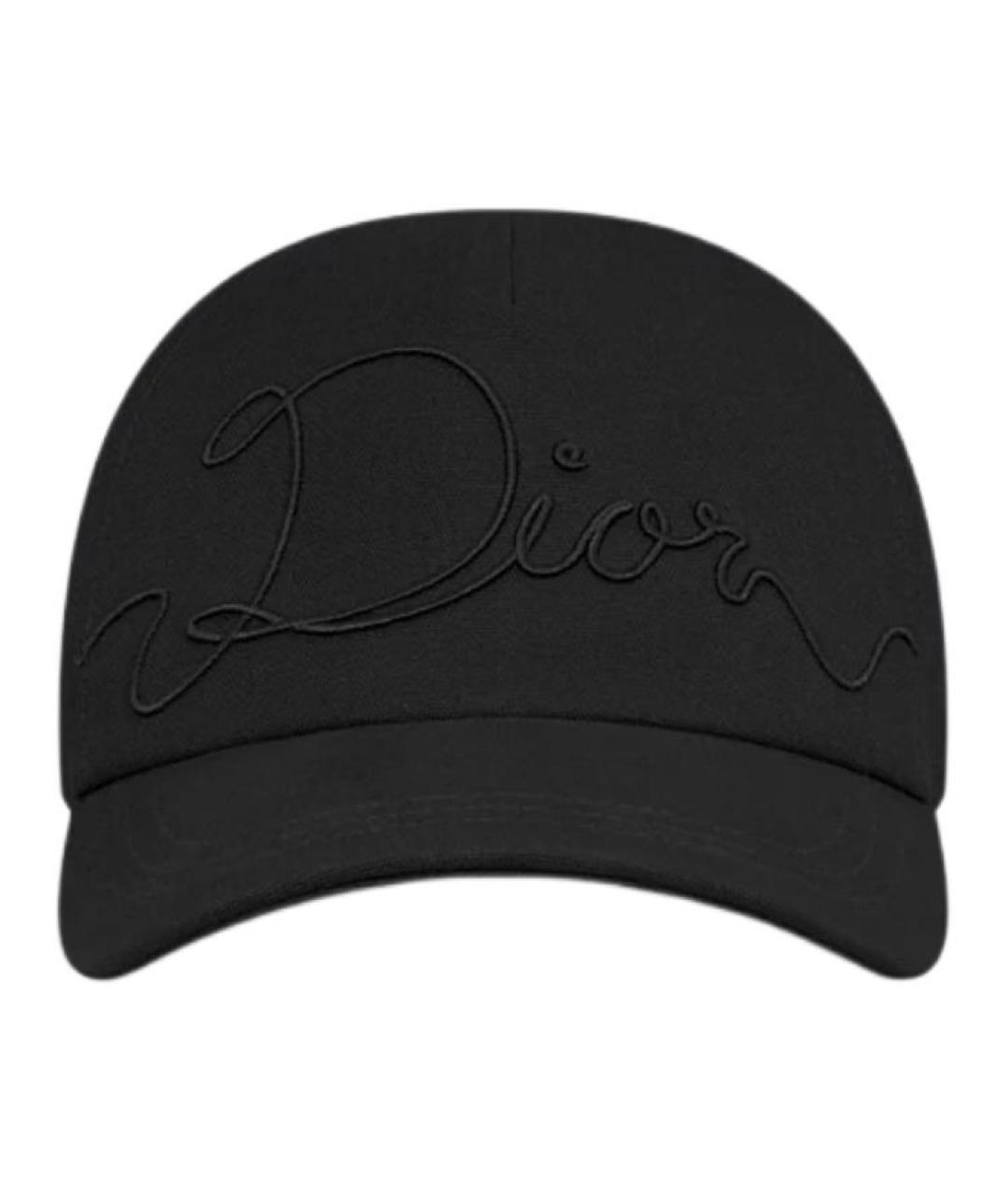 CHRISTIAN DIOR Черная хлопковая кепка, фото 2
