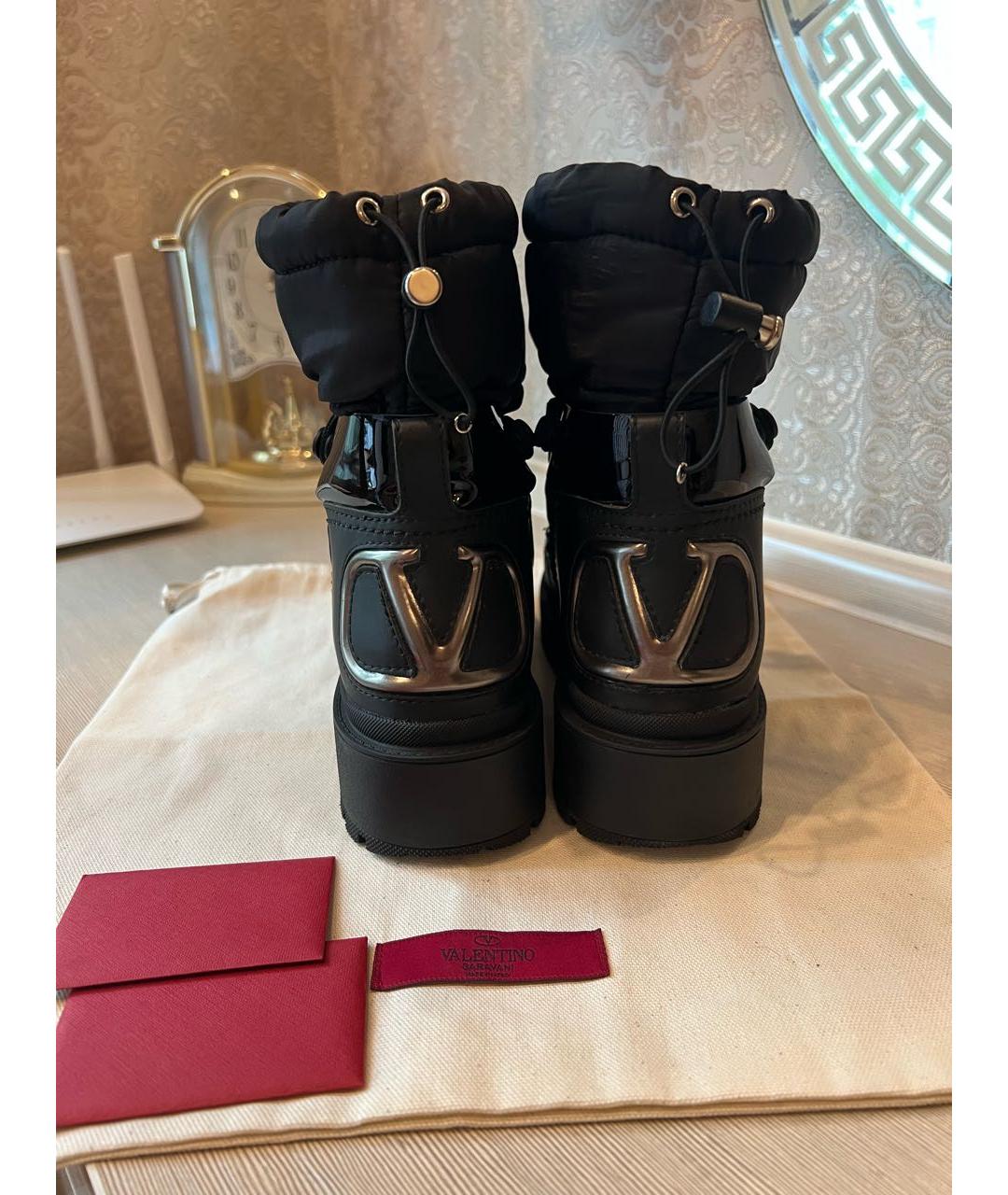 VALENTINO Черные резиновые ботинки, фото 4