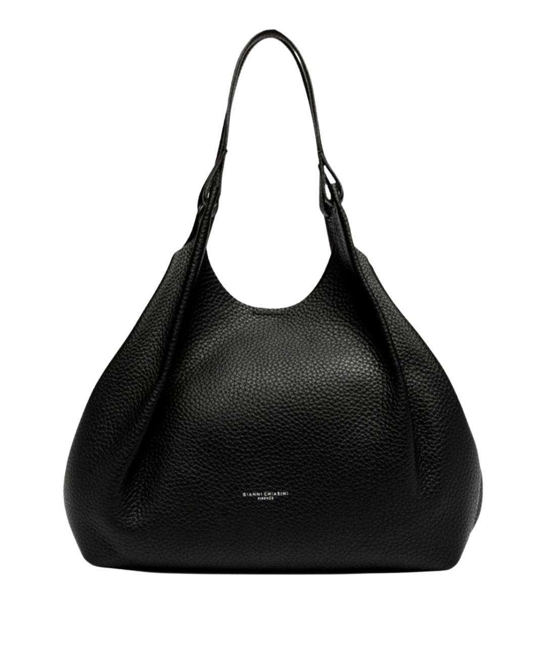 Gianni Chiarini Черная кожаная сумка с короткими ручками, фото 1