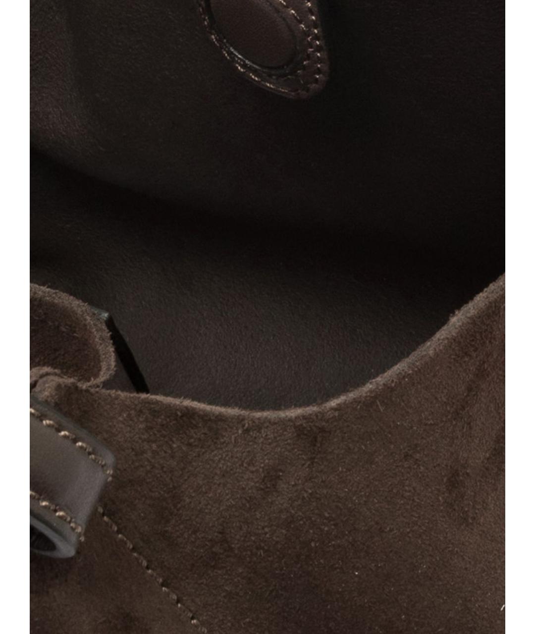 Gianni Chiarini Коричневая замшевая сумка с короткими ручками, фото 4