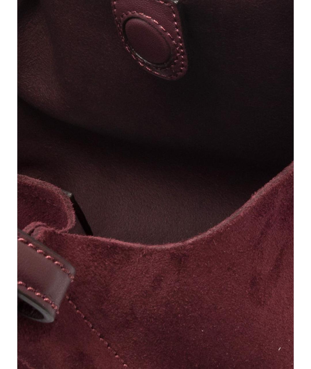 Gianni Chiarini Бордовая замшевая сумка с короткими ручками, фото 4
