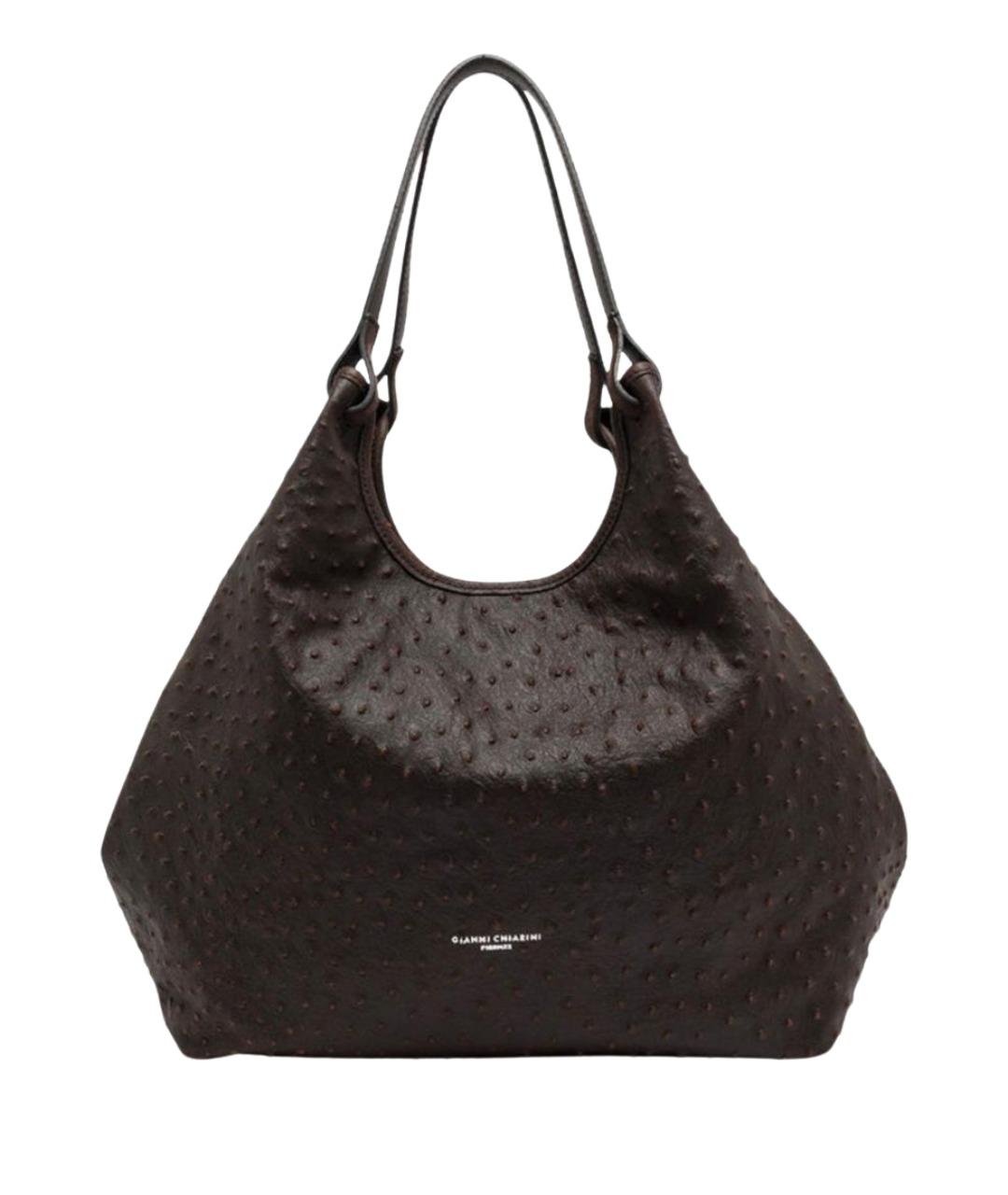 Gianni Chiarini Коричневая кожаная сумка с короткими ручками, фото 1