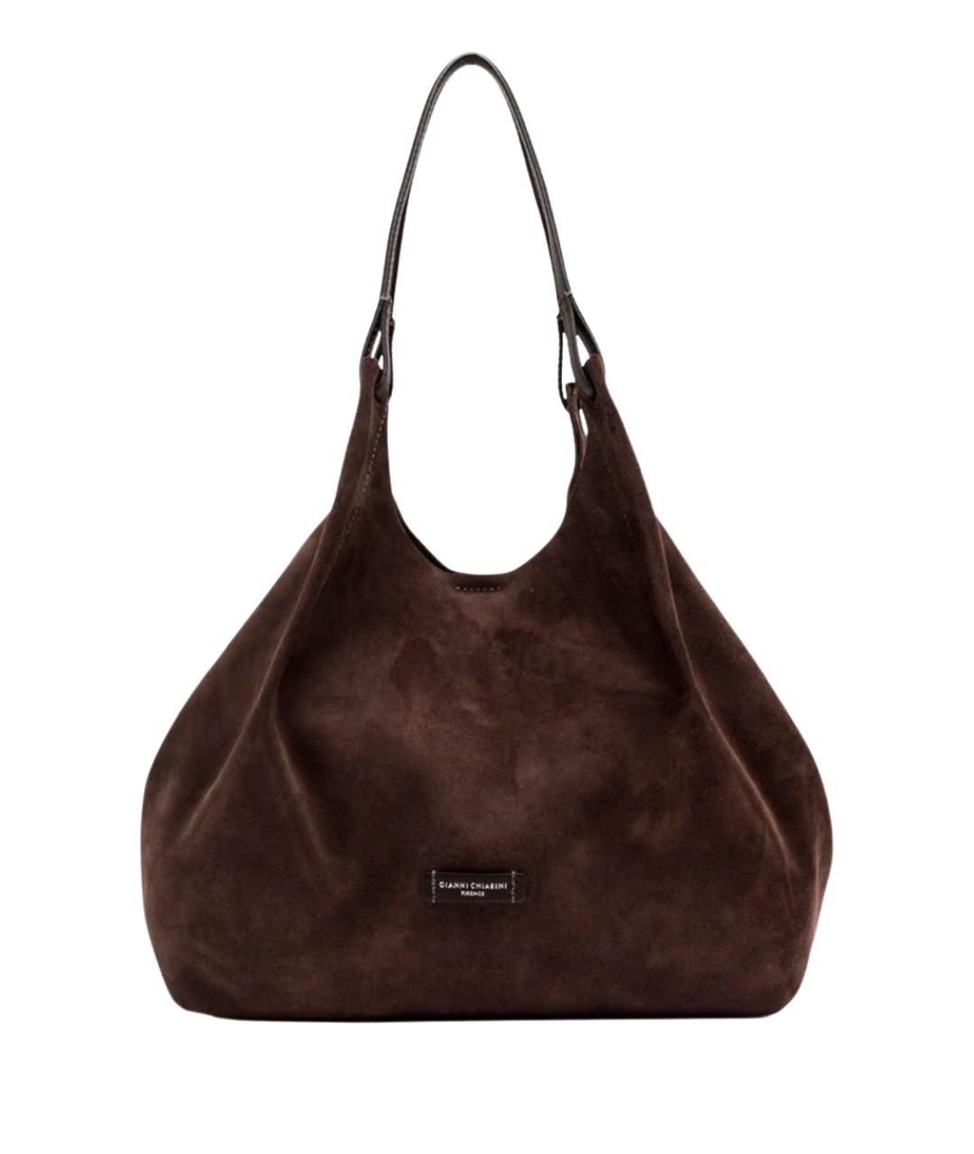 Gianni Chiarini Коричневая кожаная сумка с короткими ручками, фото 1