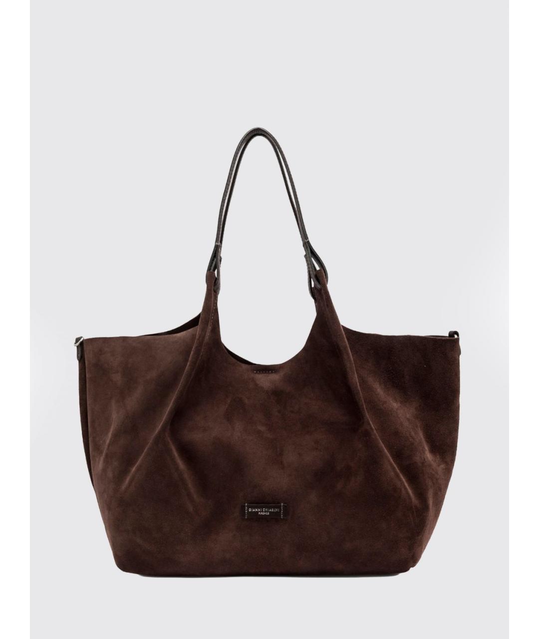 Gianni Chiarini Коричневая кожаная сумка с короткими ручками, фото 2