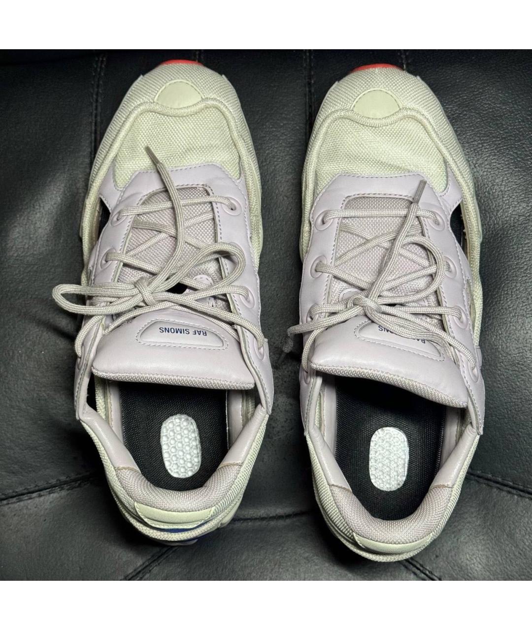 ADIDAS X RAF SIMONS Бежевые текстильные низкие кроссовки / кеды, фото 6