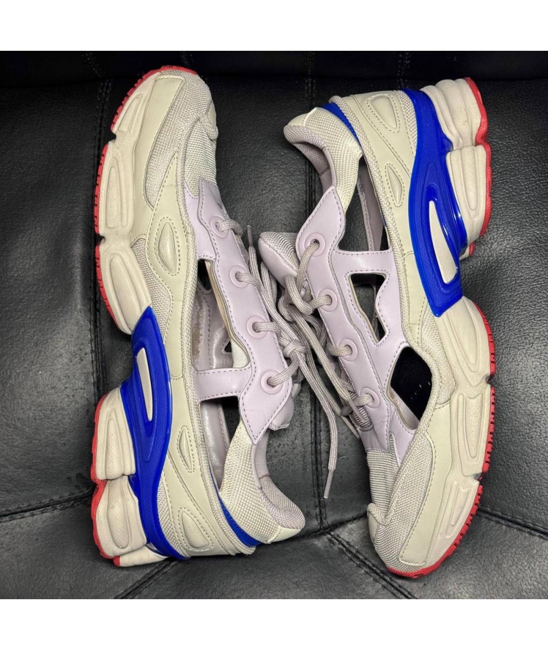 ADIDAS X RAF SIMONS Бежевые текстильные низкие кроссовки / кеды, фото 3