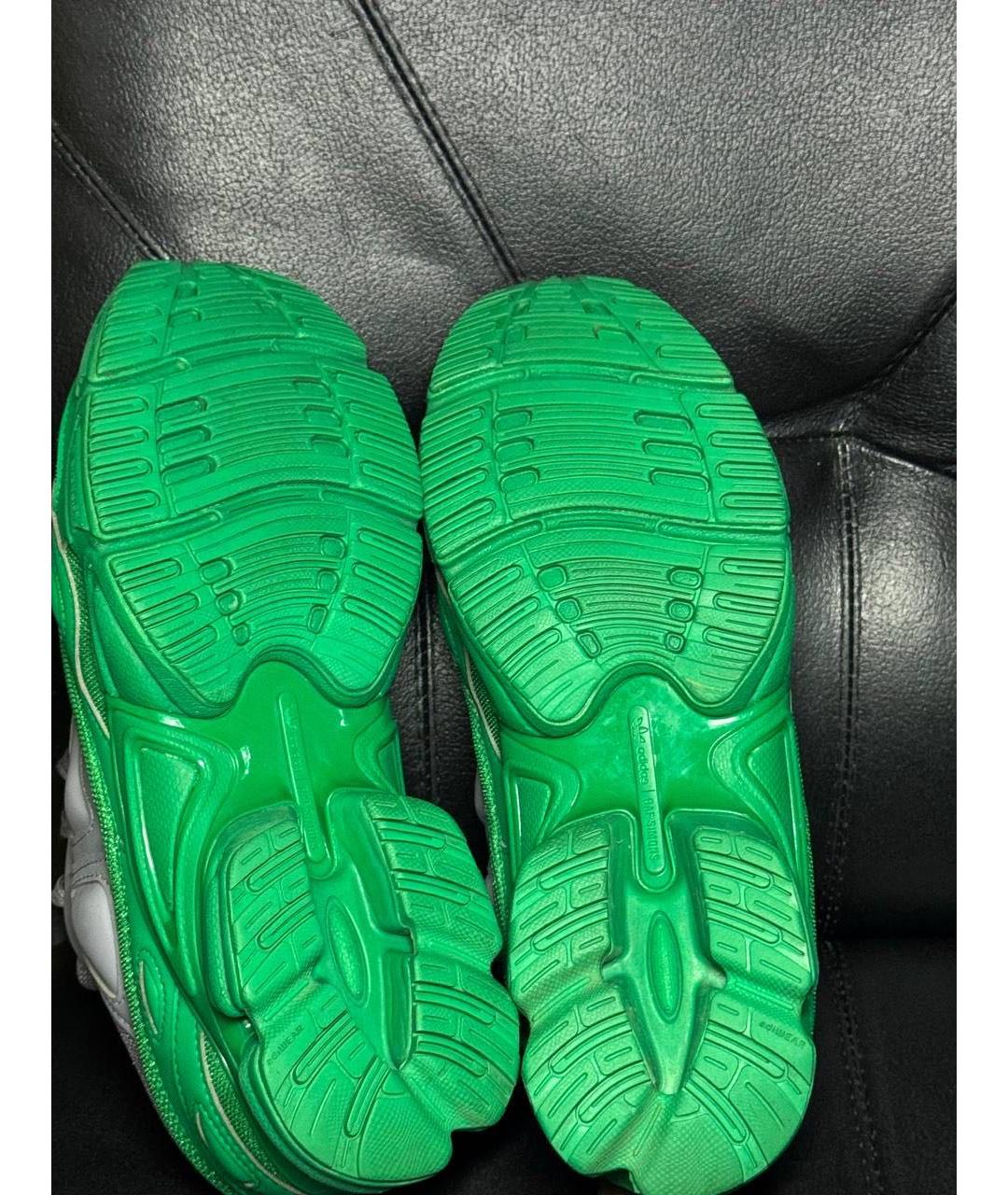 ADIDAS X RAF SIMONS Зеленые текстильные низкие кроссовки / кеды, фото 8