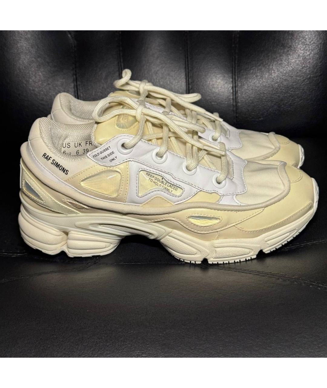 ADIDAS X RAF SIMONS Бежевые текстильные низкие кроссовки / кеды, фото 9