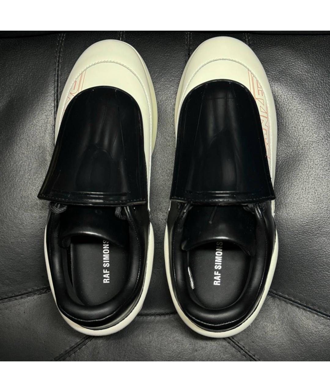 RAF SIMONS Белые текстильные низкие кроссовки / кеды, фото 7