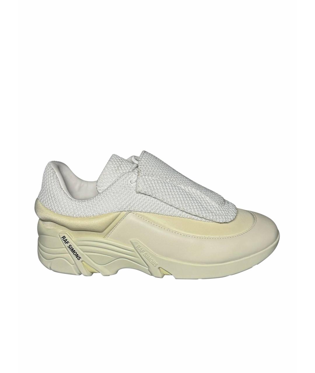 RAF SIMONS Бежевые текстильные низкие кроссовки / кеды, фото 1