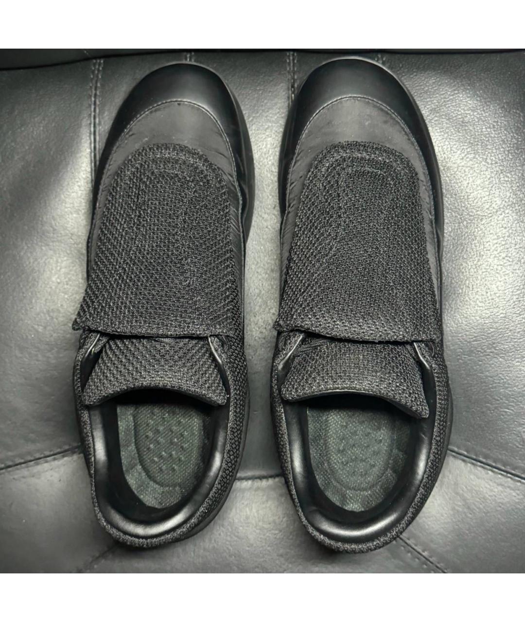 RAF SIMONS Черные кожаные низкие кроссовки / кеды, фото 6