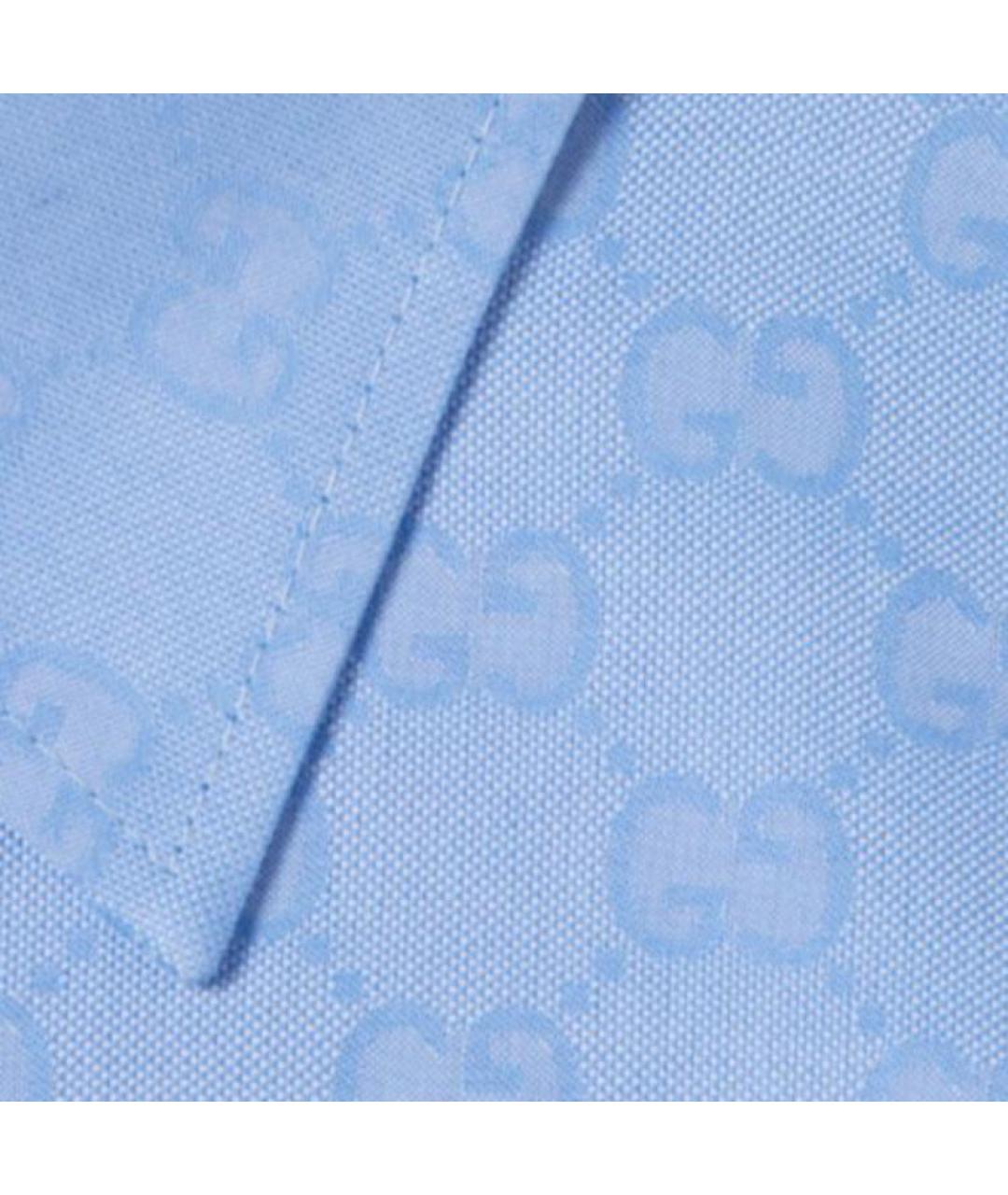 GUCCI Голубая классическая рубашка, фото 2