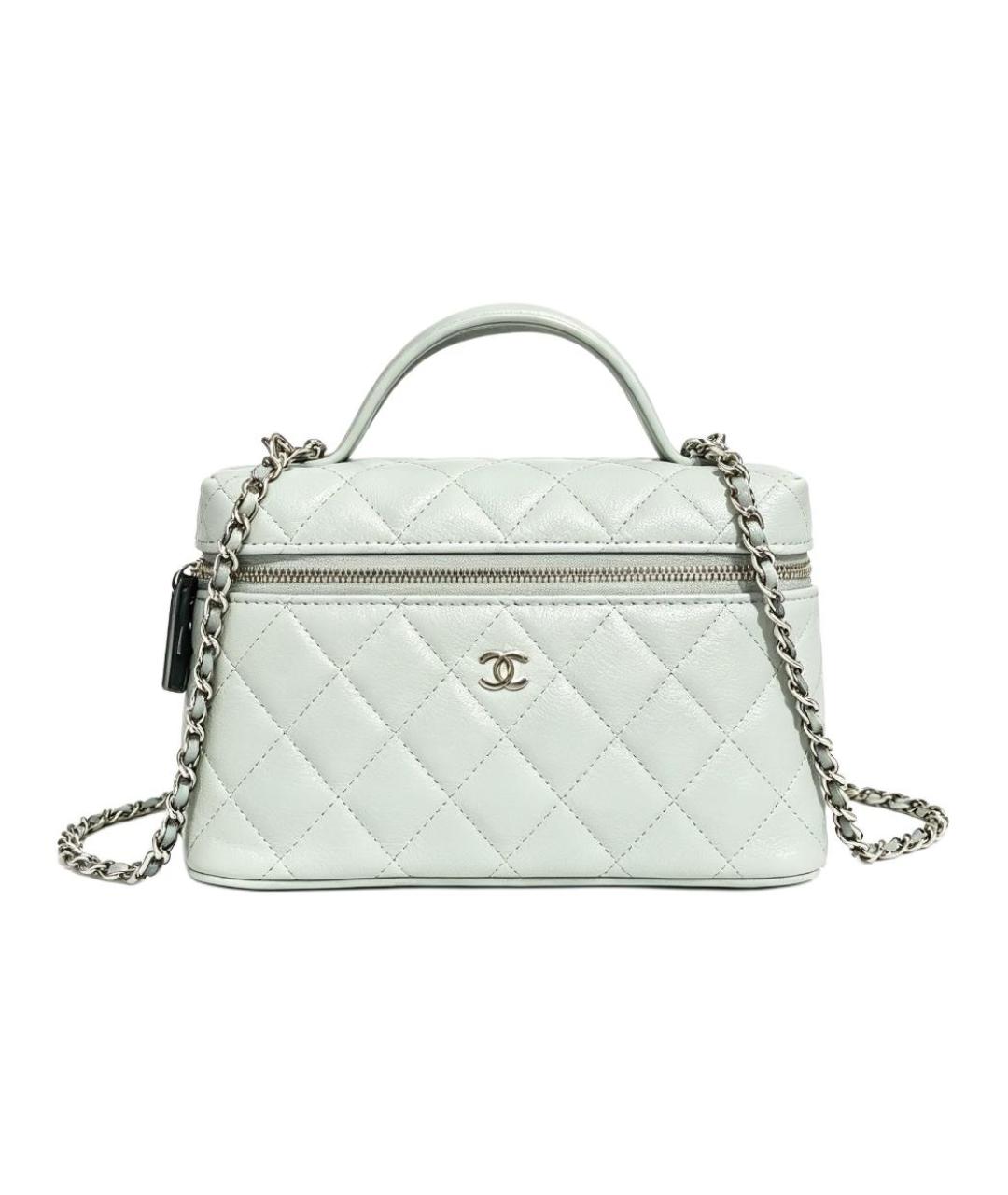 CHANEL Голубая кожаная сумка через плечо, фото 1
