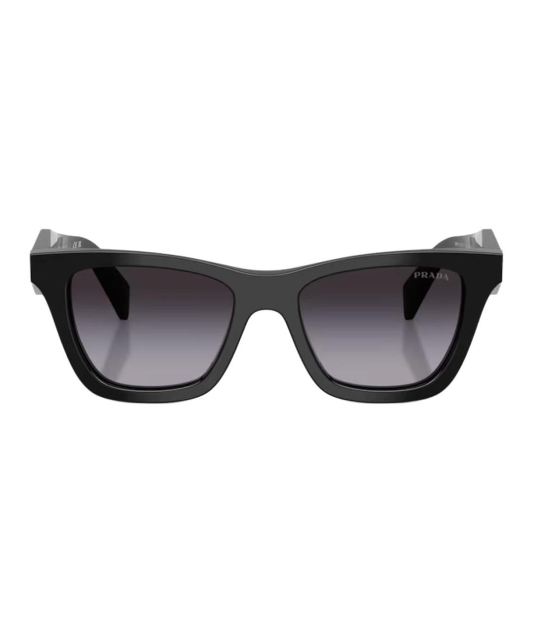 PRADA Черные пластиковые солнцезащитные очки, фото 2