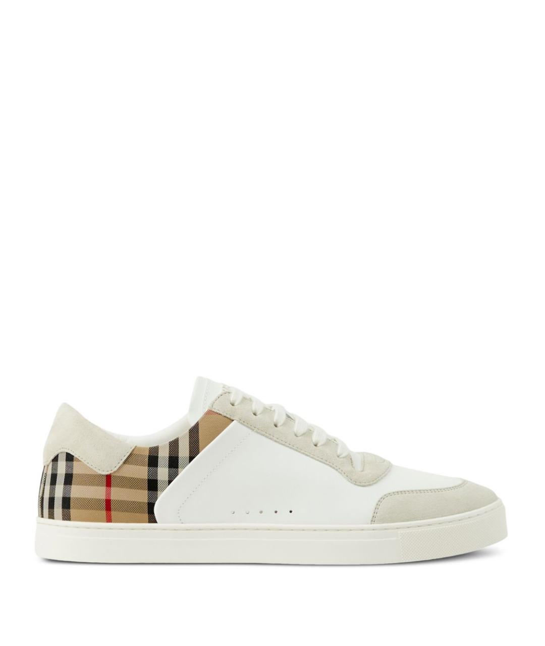 BURBERRY Мульти кожаные низкие кроссовки / кеды, фото 1
