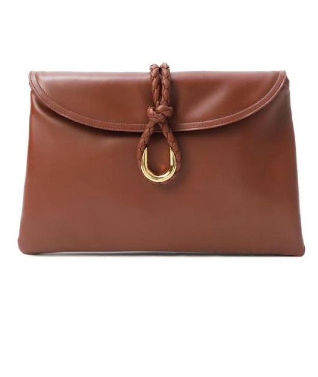 BOTTEGA VENETA Коричневая кожаная сумка с короткими ручками, фото 9