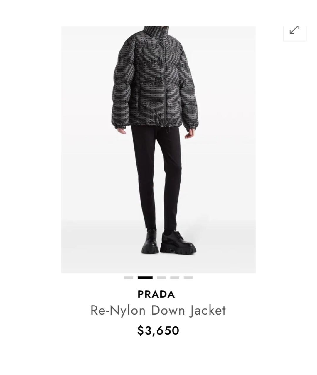 PRADA Черная нейлоновая куртка, фото 8
