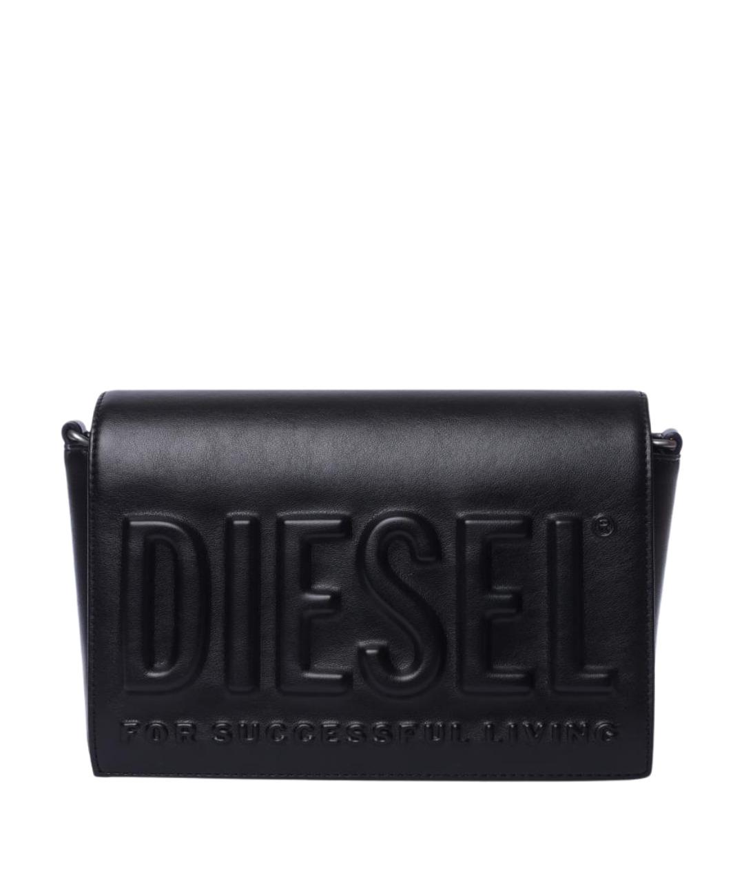 DIESEL Черная синтетическая сумка на плечо, фото 1