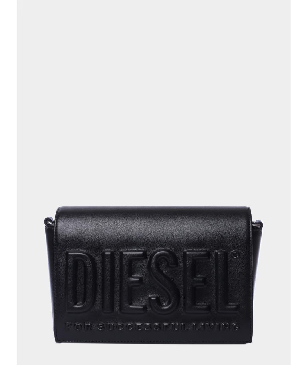 DIESEL Черная синтетическая сумка на плечо, фото 6