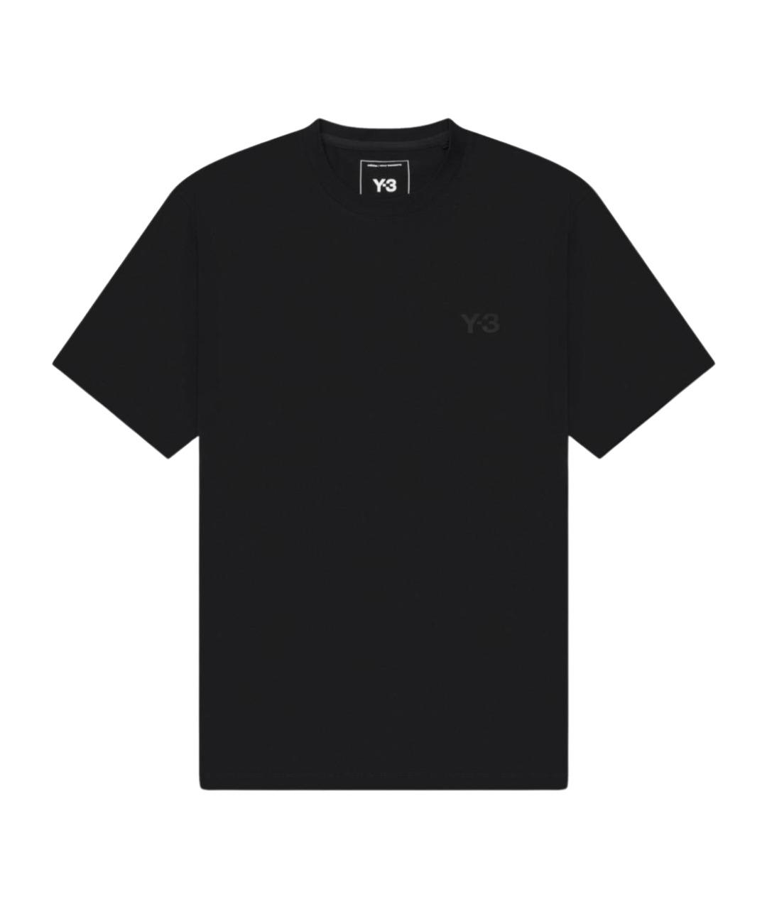 Y-3 Черная хлопковая футболка, фото 1