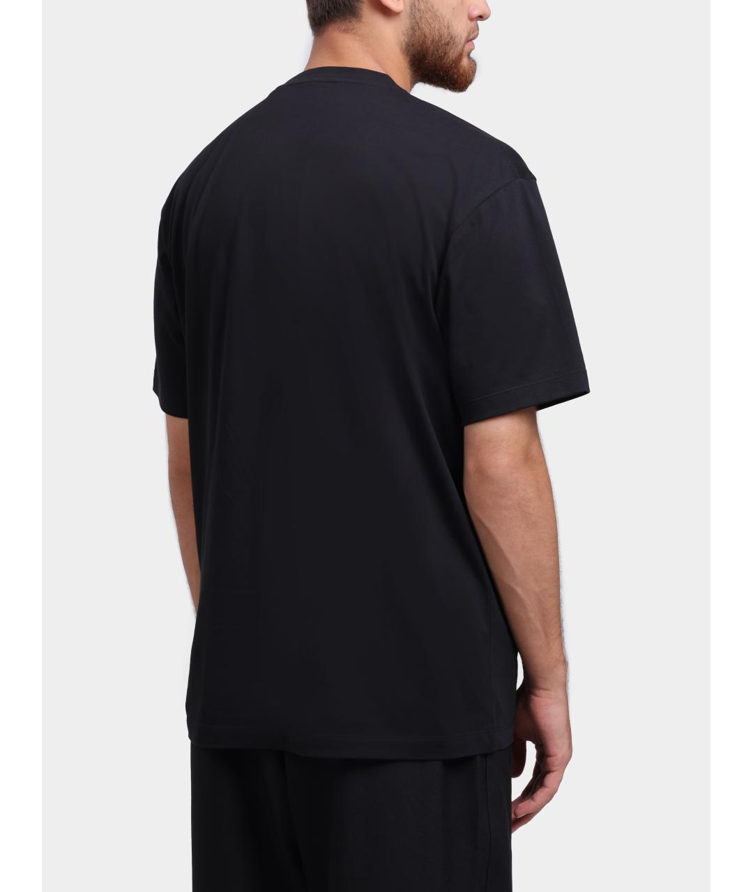 Y-3 Черная хлопковая футболка, фото 6