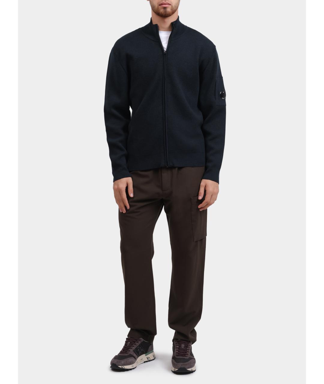 CP COMPANY Темно-синий шерстяной кардиган, фото 2