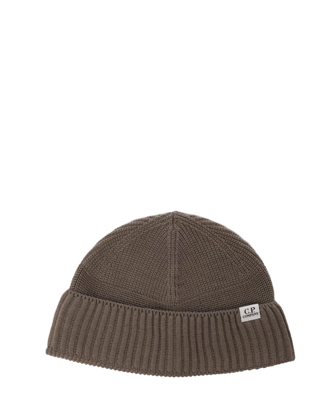 CP COMPANY Коричневая шерстяная шапка, фото 1