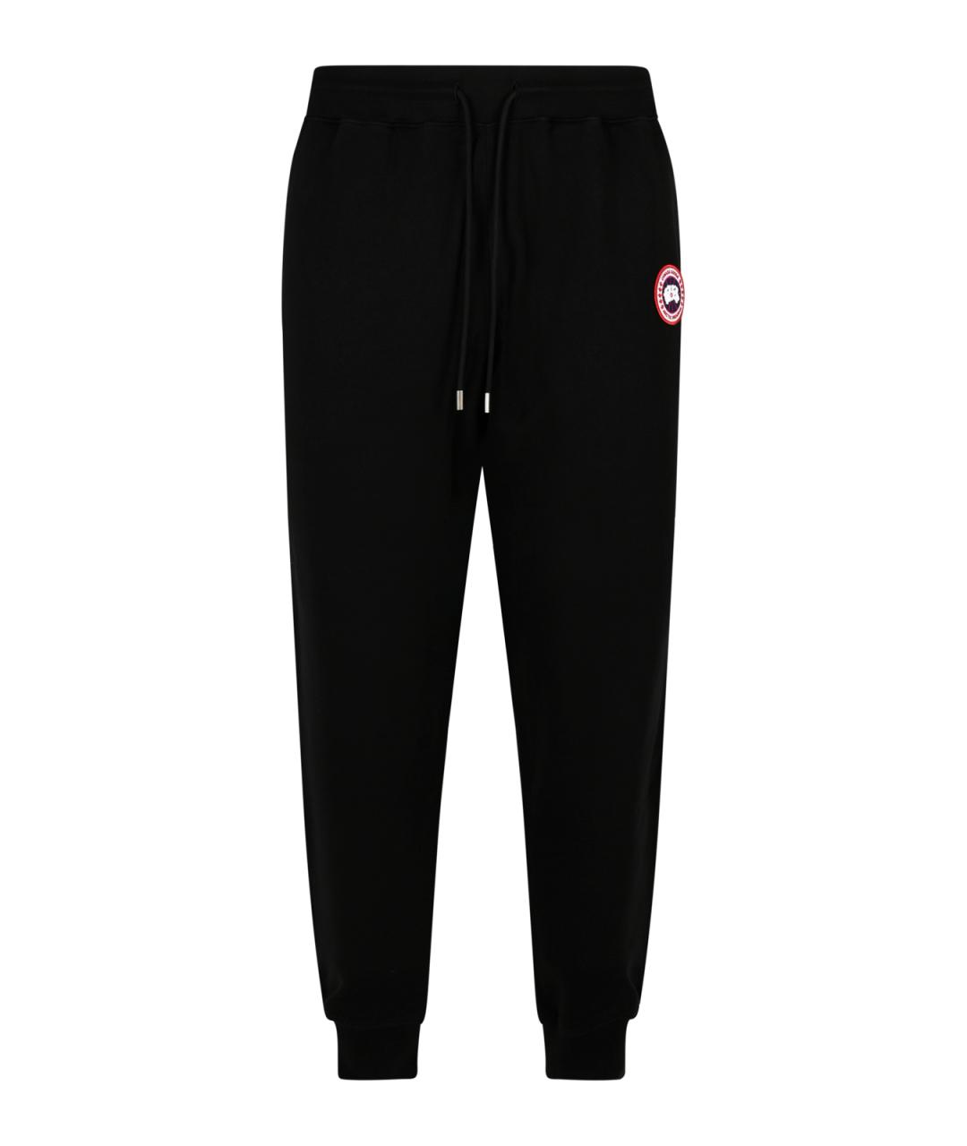 CANADA GOOSE Черные хлопковые повседневные брюки, фото 1