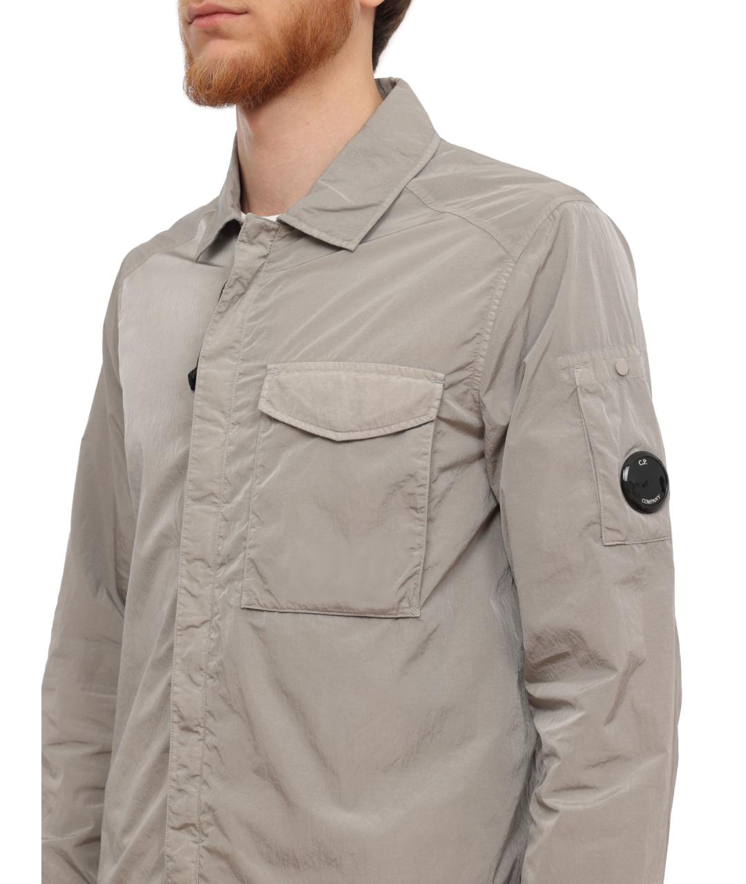 CP COMPANY Серая хлопковая куртка, фото 4