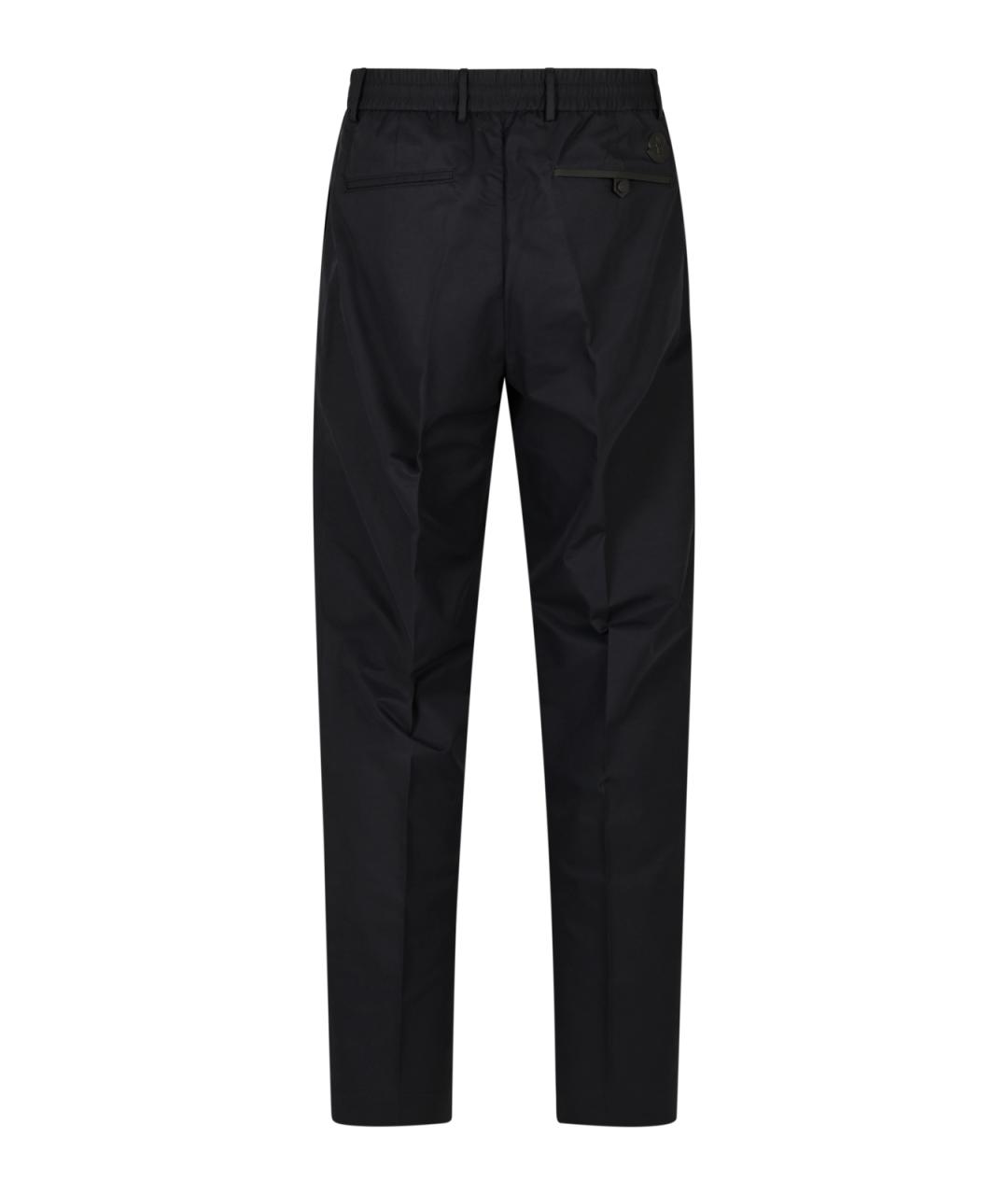 MONCLER Темно-синие хлопковые повседневные брюки, фото 2