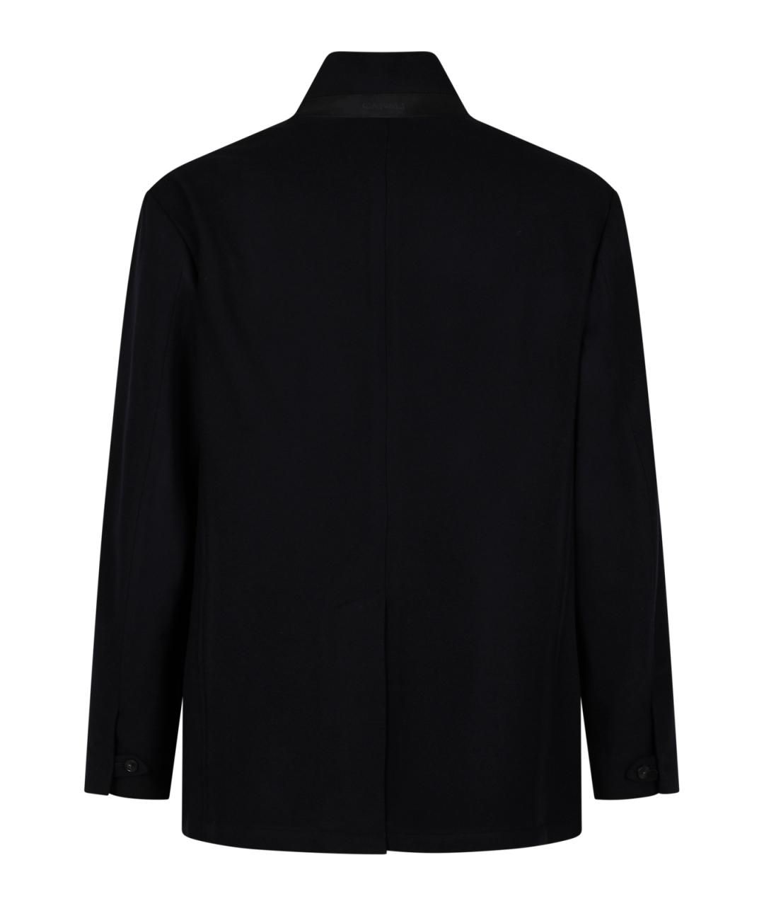 CANALI Темно-синее шерстяное пальто, фото 2