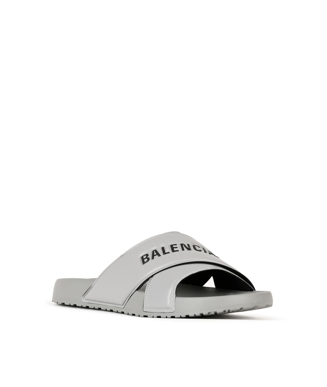 BALENCIAGA Серые шлепанцы, фото 2