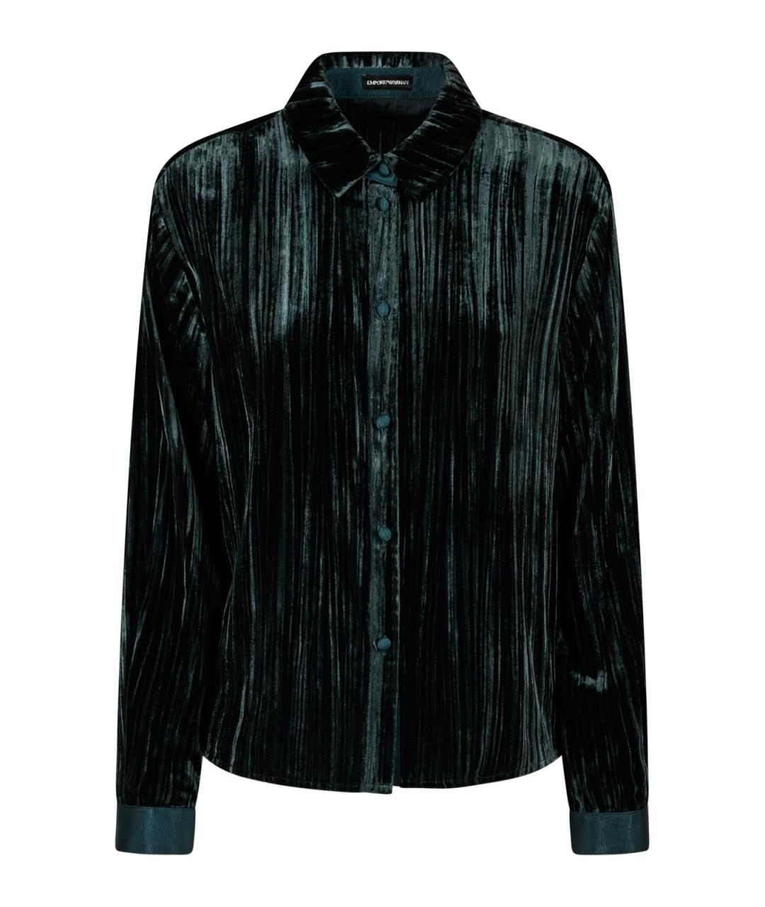 EMPORIO ARMANI Зеленая вискозная рубашка, фото 1