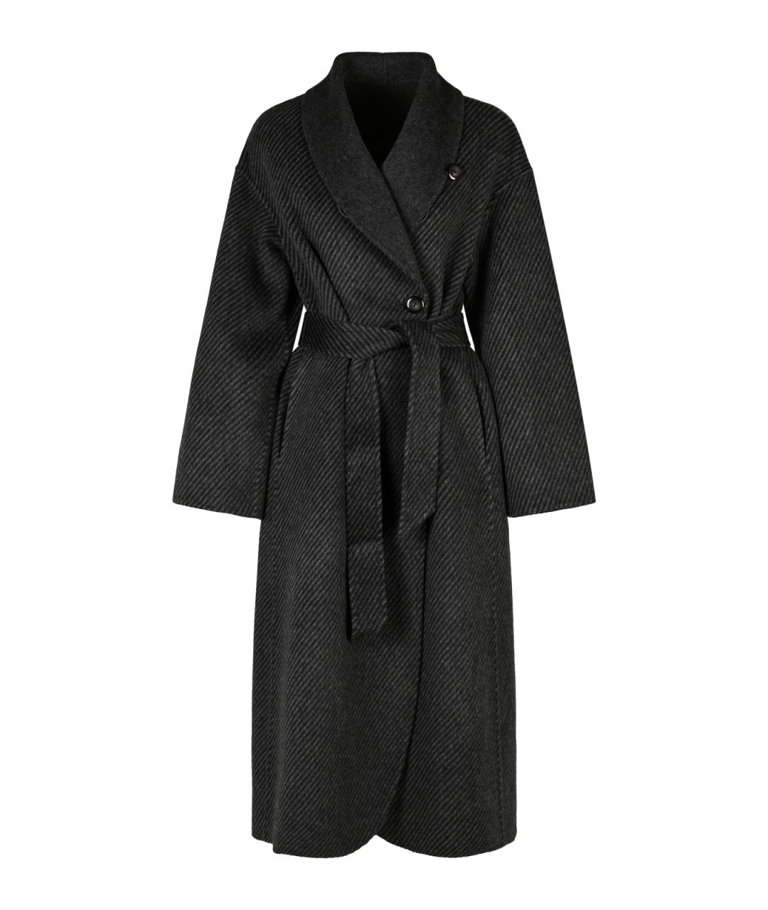 EMPORIO ARMANI Серое шерстяное пальто, фото 1