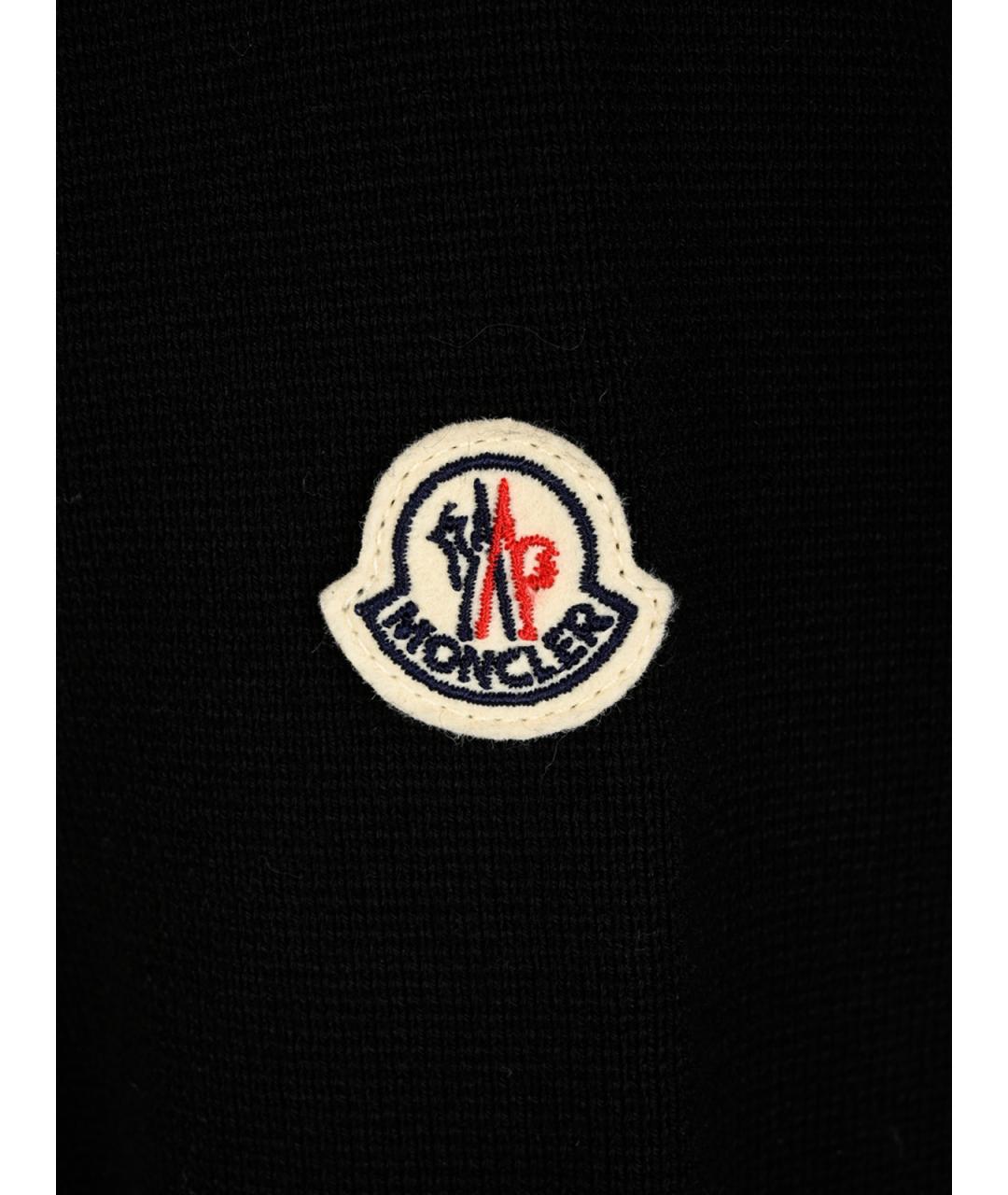MONCLER Черный шерстяной кардиган, фото 3