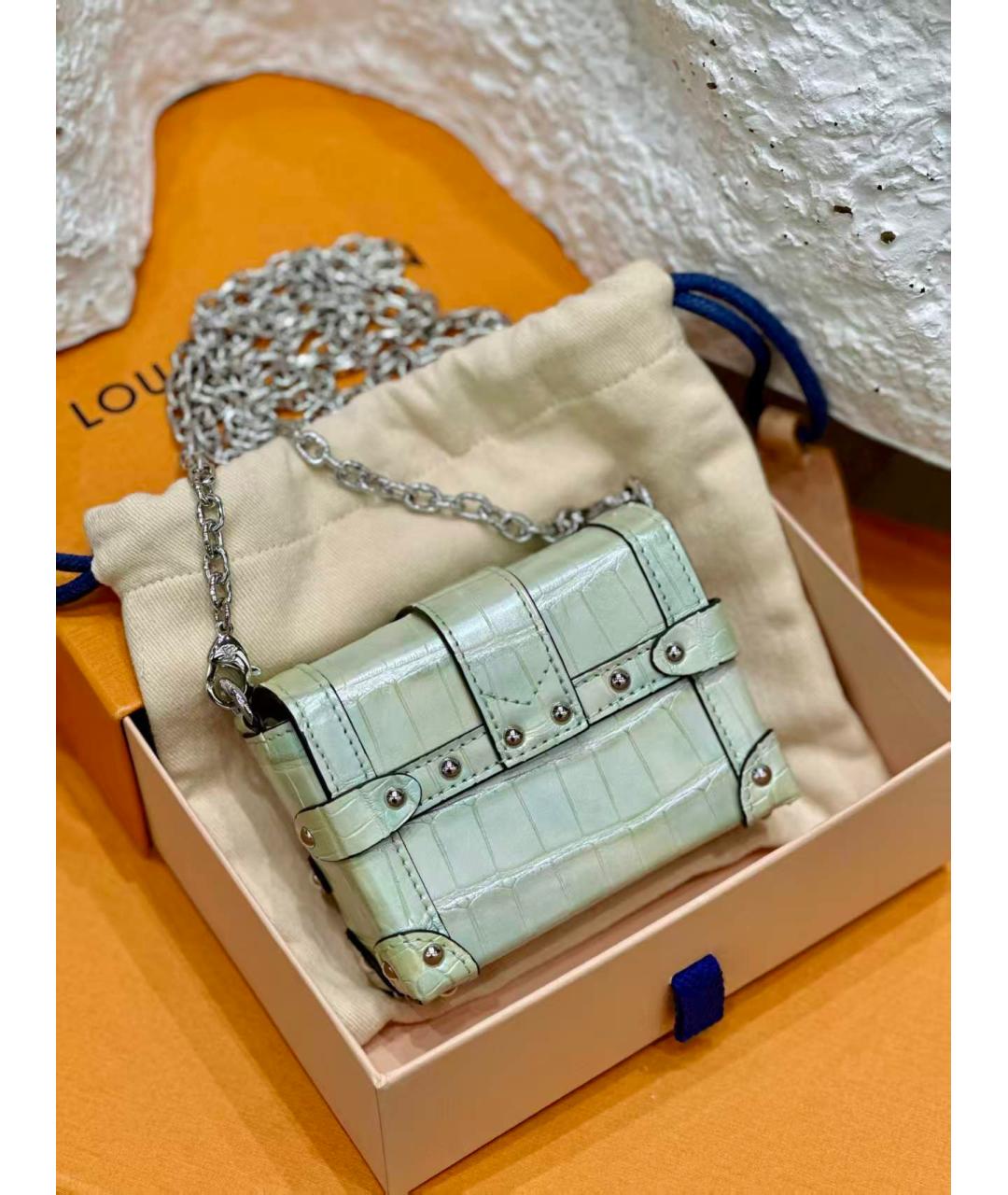 LOUIS VUITTON Зеленая сумка через плечо, фото 4