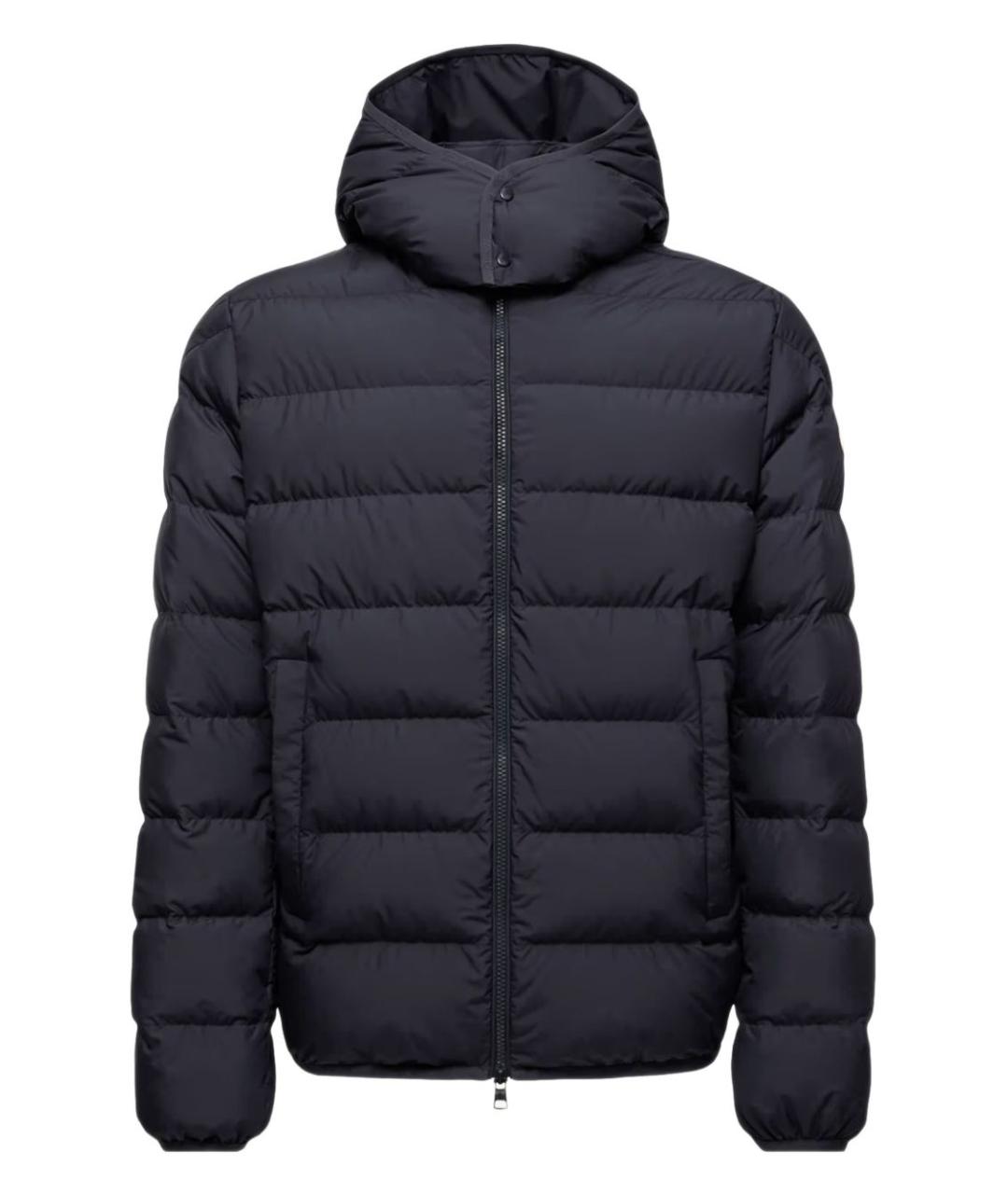 MONCLER Черный полиэстеровый пуховик, фото 1
