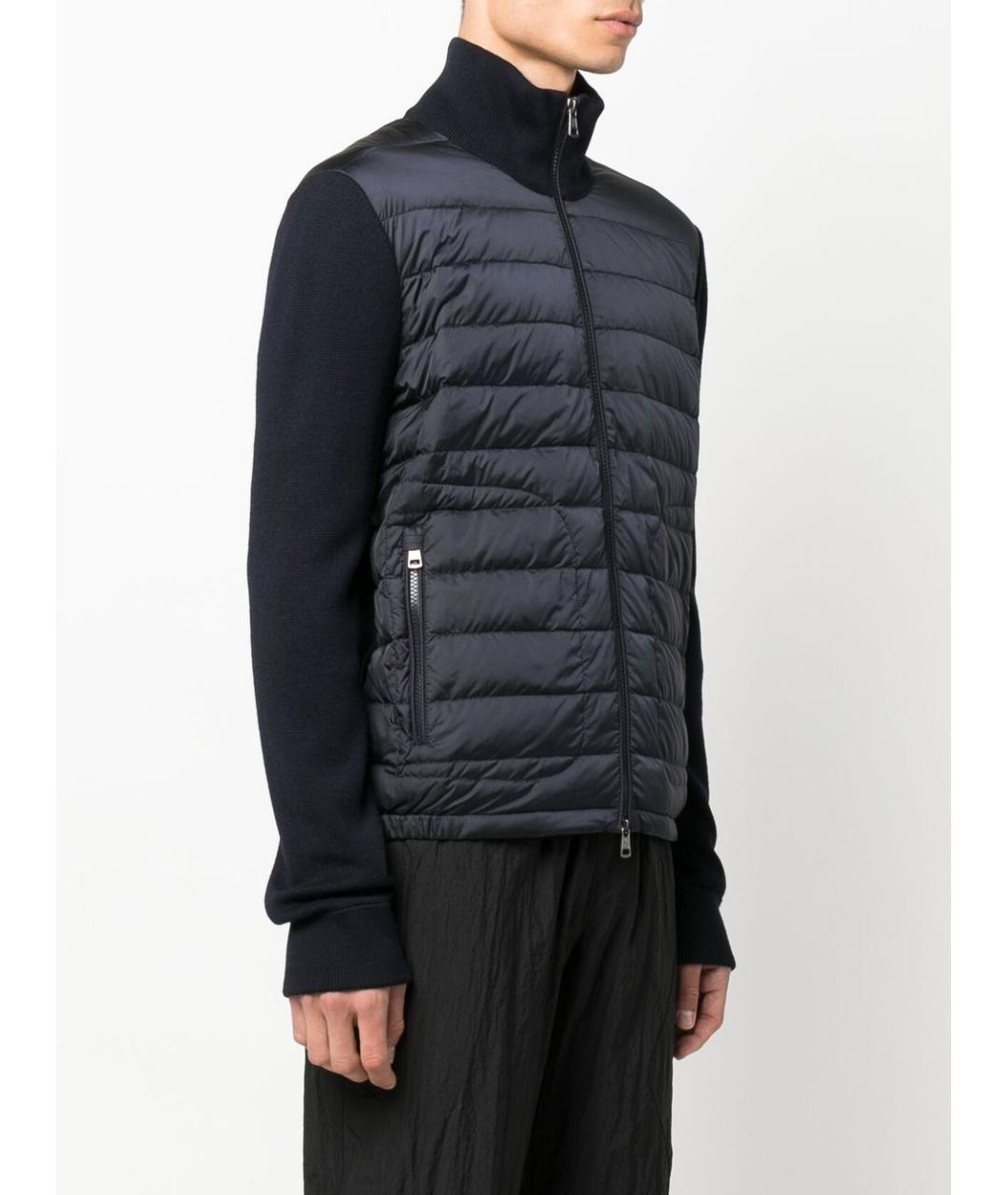 MONCLER Темно-синяя полиамидовая куртка, фото 5