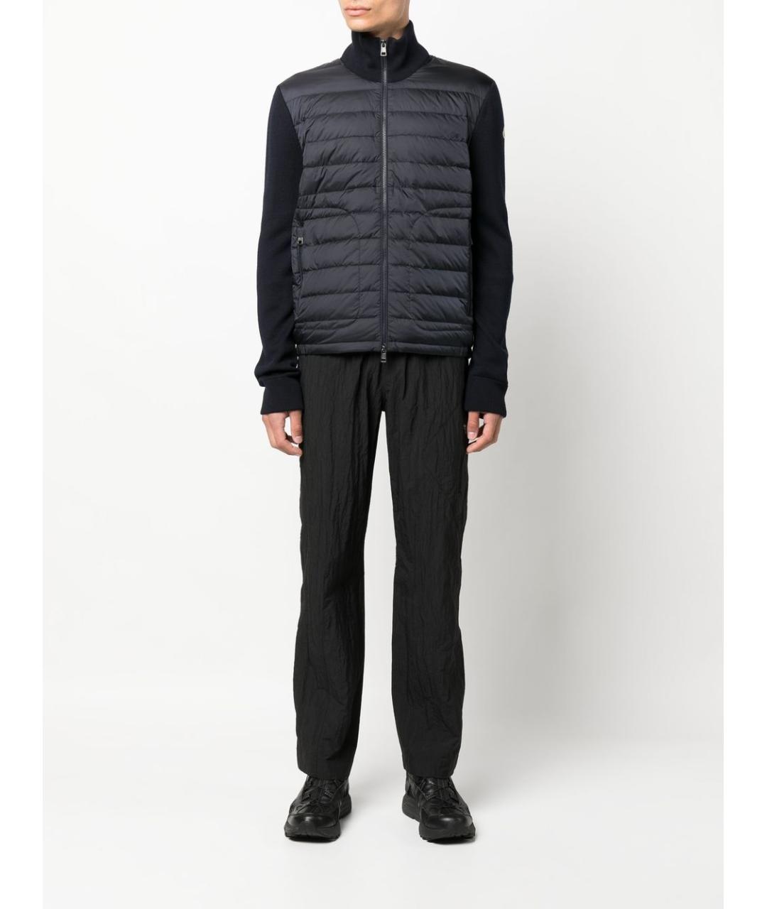 MONCLER Темно-синяя полиамидовая куртка, фото 3