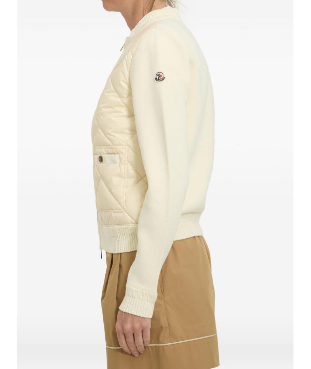 MONCLER Бежевая полиамидовая куртка, фото 2