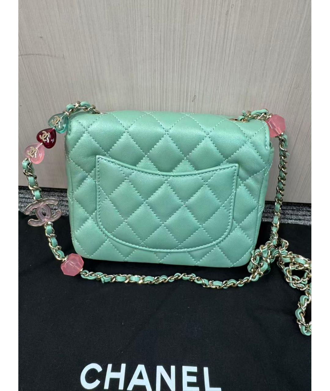 CHANEL Бирюзовая сумка через плечо, фото 3