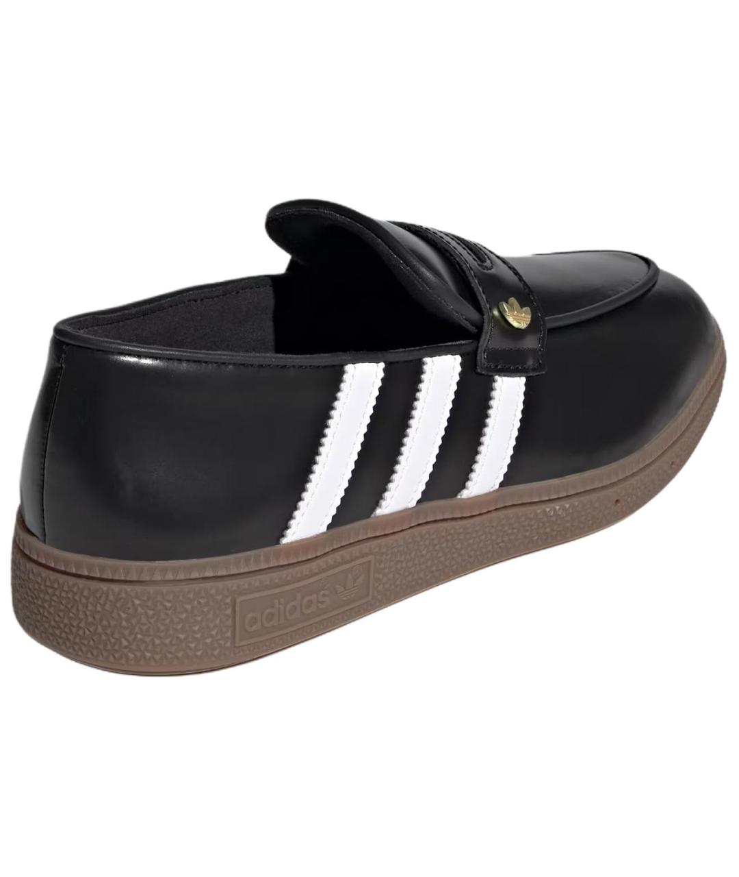 ADIDAS Черные кожаные лоферы, фото 4