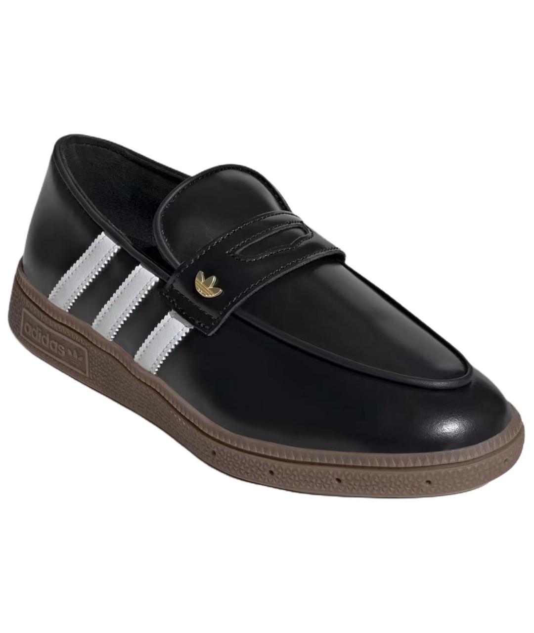 ADIDAS Черные кожаные лоферы, фото 3