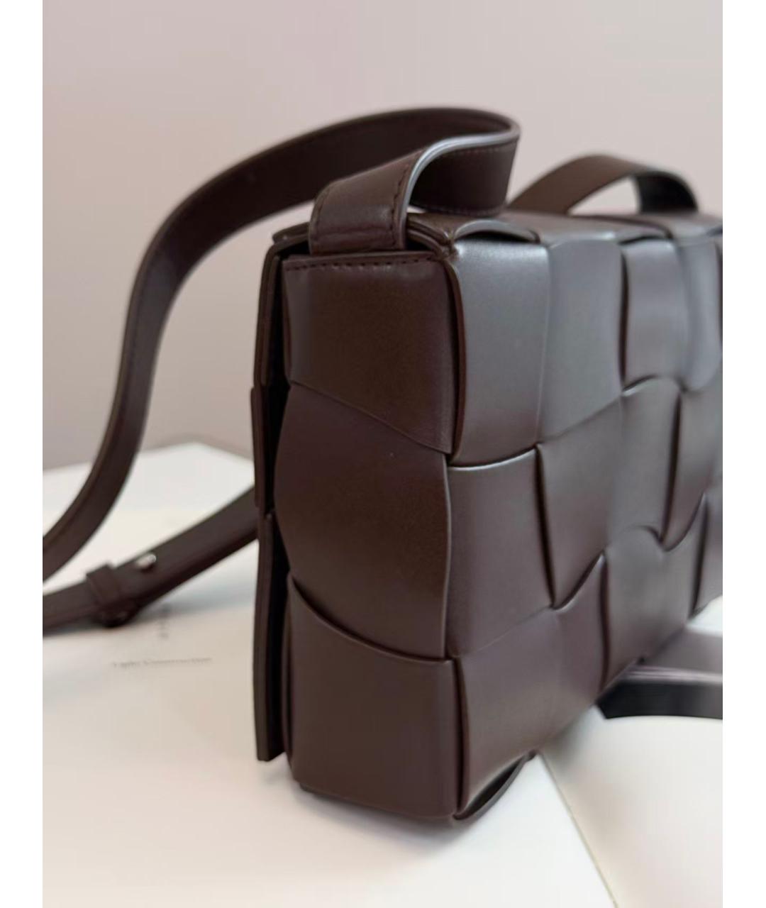 BOTTEGA VENETA Черная кожаная сумка через плечо, фото 5