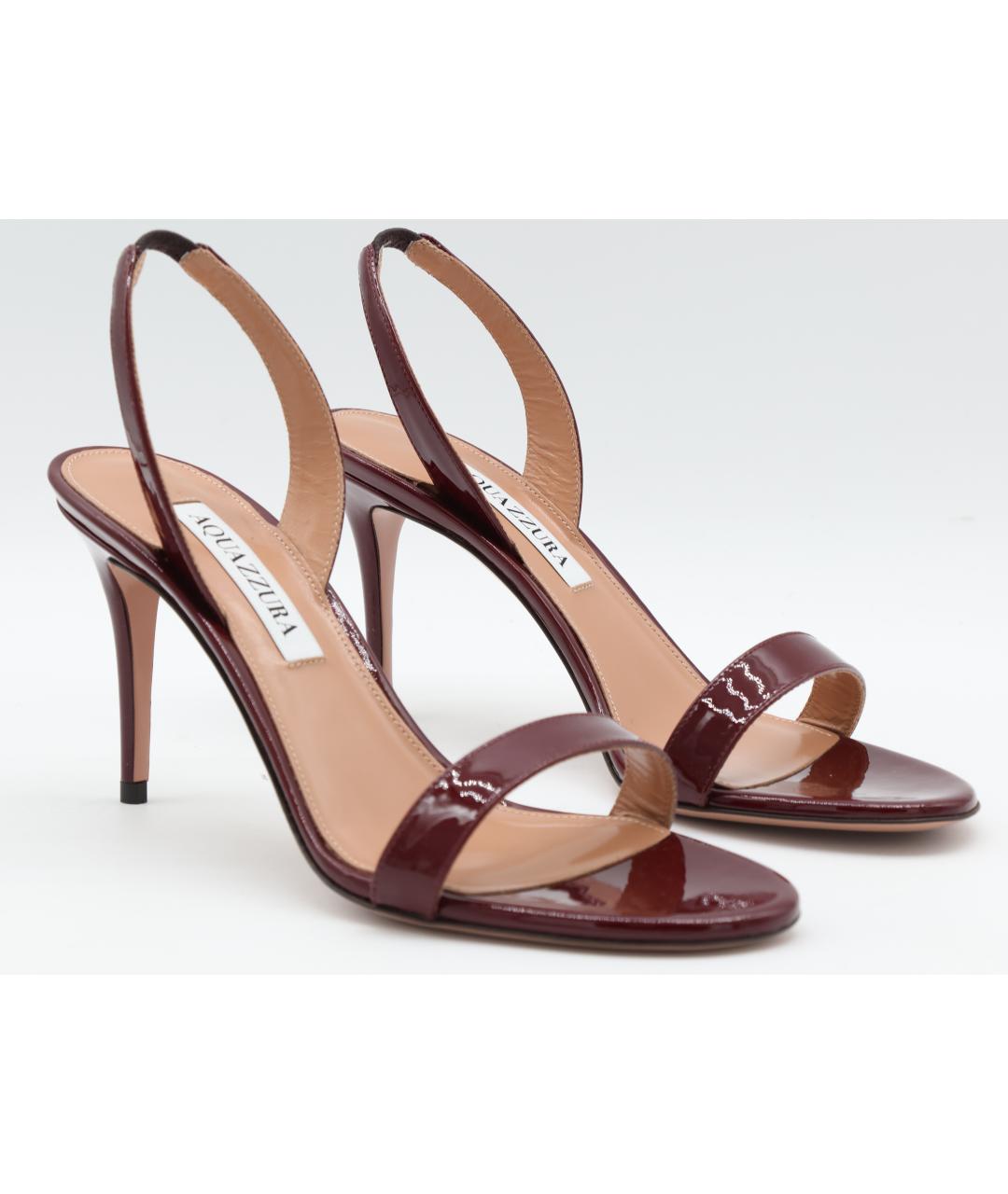 AQUAZZURA Красные кожаные босоножки, фото 2