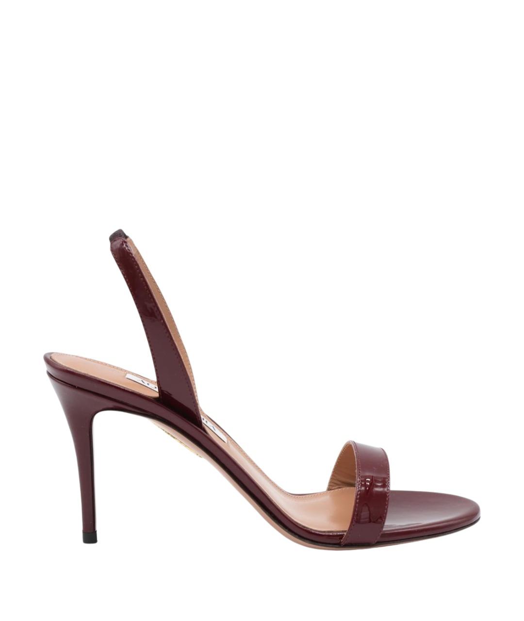 AQUAZZURA Красные кожаные босоножки, фото 1