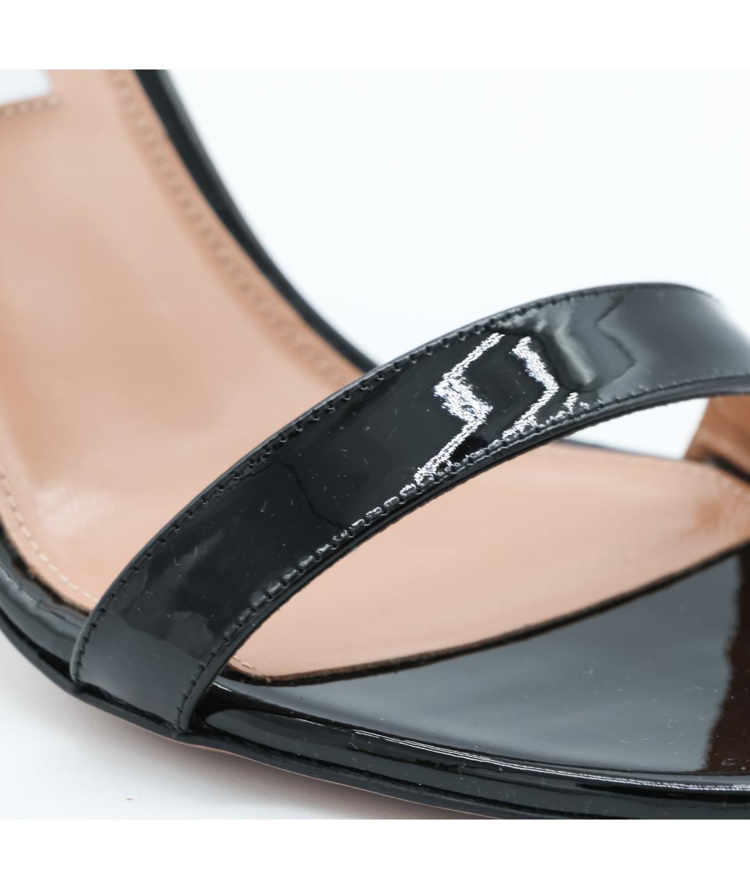 AQUAZZURA Черные кожаные босоножки, фото 4