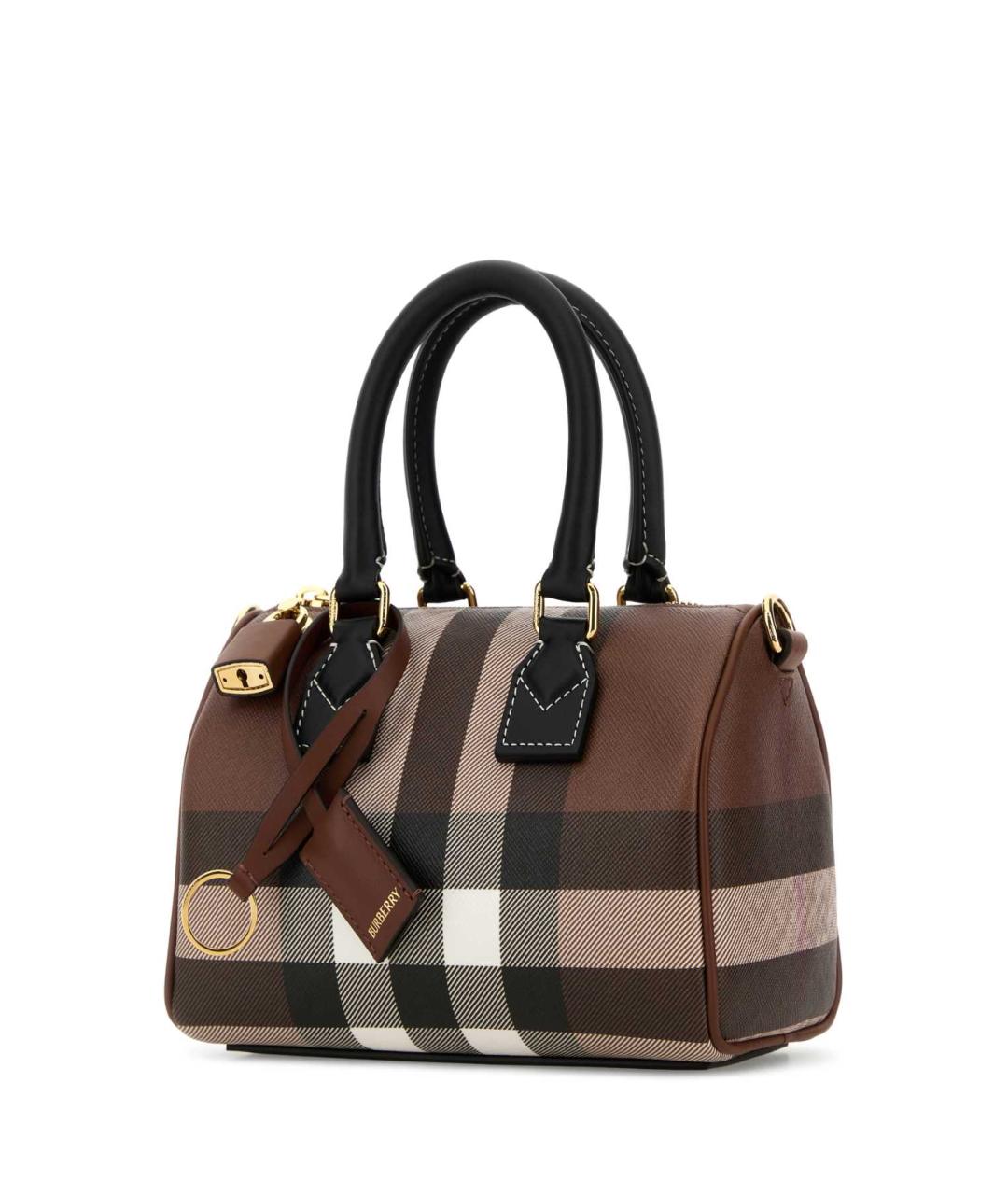 BURBERRY Коричневая сумка тоут из канвы, фото 2