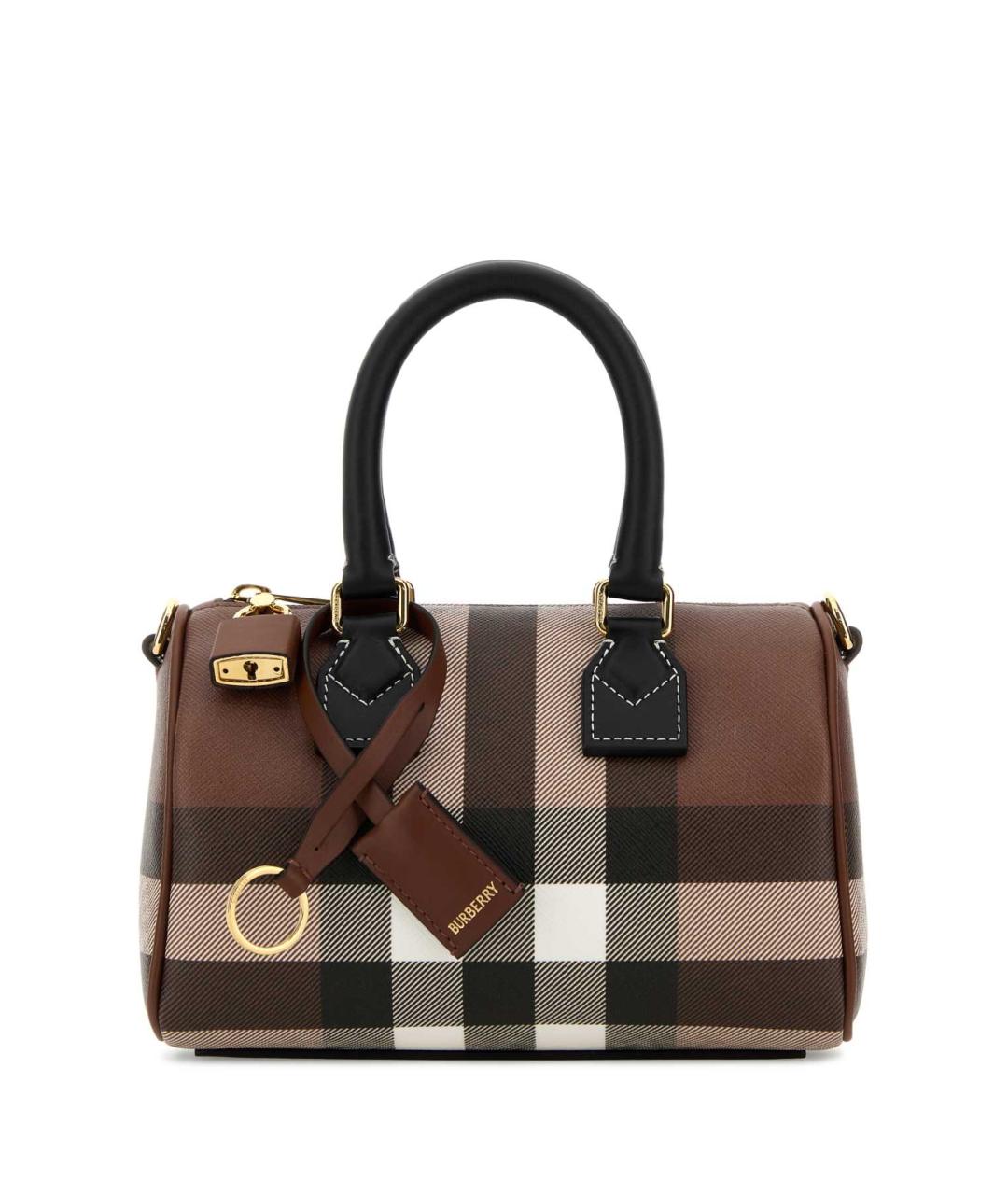 BURBERRY Коричневая сумка тоут из канвы, фото 1