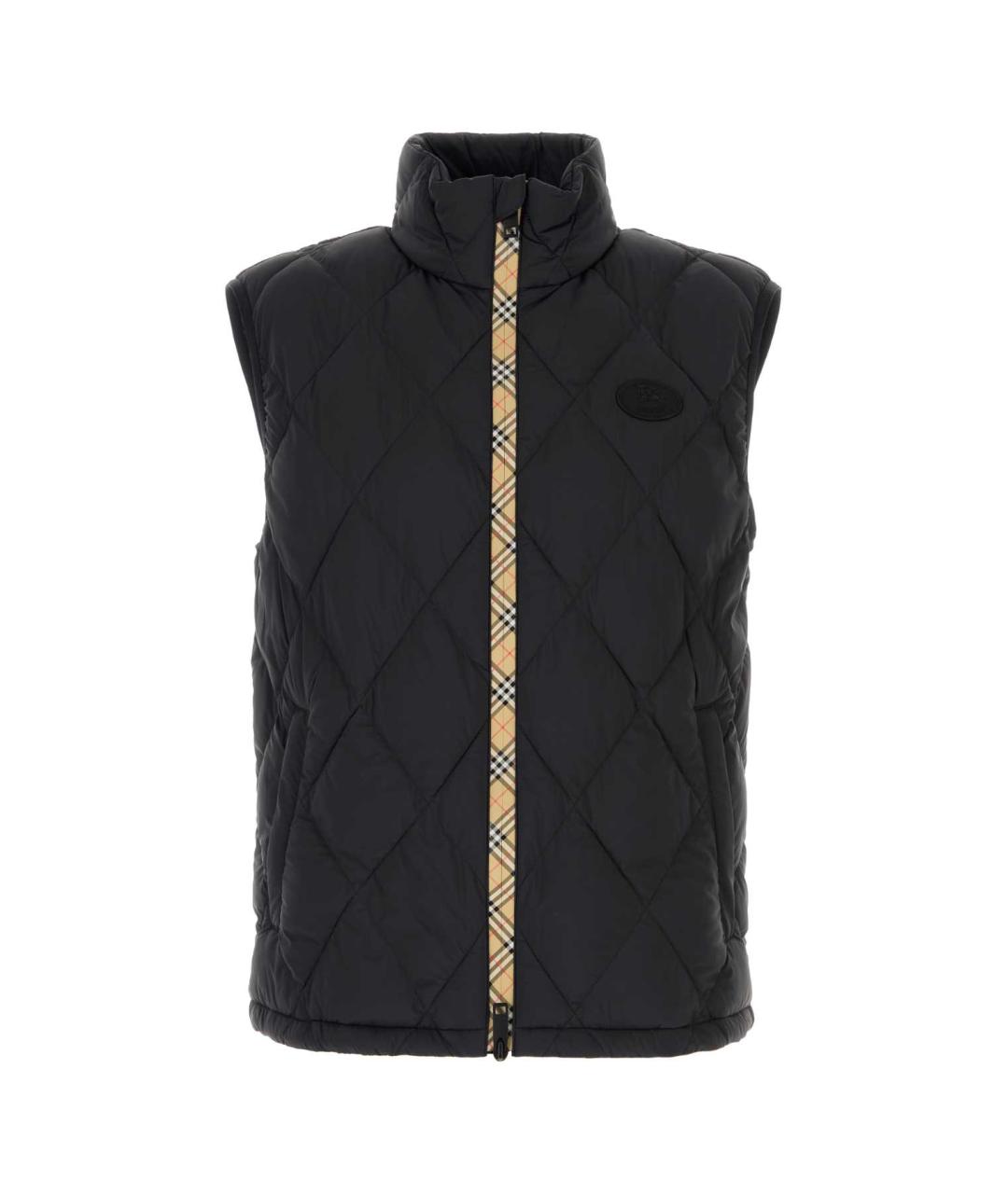 BURBERRY Черный нейлоновый жилет, фото 3